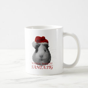 Santa Claus Schwein Meerschweinchen Weihnachten Fe Kaffeetasse