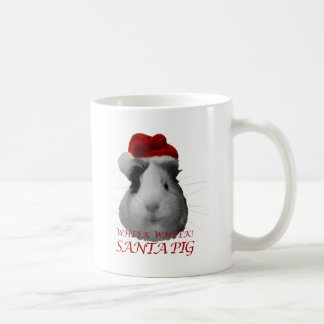 Santa Claus Schwein Meerschweinchen Weihnachten Fe Kaffeetasse