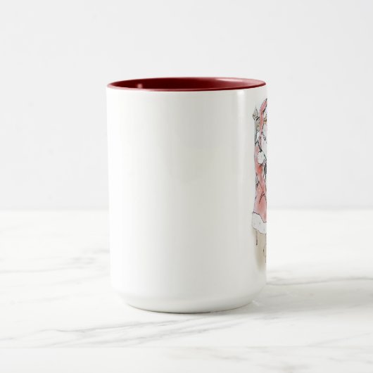 Santa Claus Scroll Naughty Nice List Personalisier Tasse (Zentrum)