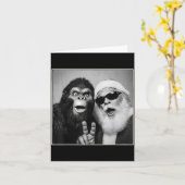 Santa Claus Selfie Bigfoot Christmas Funny Sasquat Karte (Gelbe Blume)