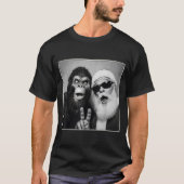Santa Claus Selfie Bigfoot Christmas Funny Sasquat T-Shirt (Vorderseite)