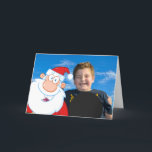 Santa Claus Selfie Foto Feiertagskarte<br><div class="desc">Eine Cartoon-Santa-Claus-Selbstfie oder Foto-Bombe-Grafik für Ihr Foto Grußkarte. Arbeitet am besten,  wenn man ein Foto von einem geliebten Menschen stehend zur Seite Ihres gerahmten Schusses nimmt.</div>