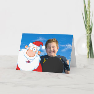 Santa Claus Selfie Foto Feiertagskarte