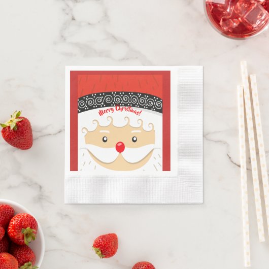 Santa Claus Selfie Serviette (Beispiel)