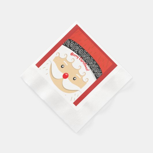 Santa Claus Selfie Serviette (Ecke)
