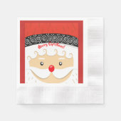 Santa Claus Selfie Serviette (Vorderseite)