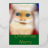 Santa-Claus-Serie Folien Feiertagskarte (Vorderseite)