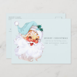 Santa Claus Shabby Chic Holiday Postkarte