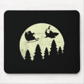 Santa Claus Shark Sleigh Christmas Funny Mousepad (Vorne)
