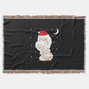 Santa Claus Sheep Christmas Lamb Farm Animals Gift Decke