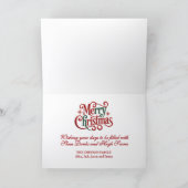 Santa Claus shooting Hoops Basketball Feiertagskarte (Innenseite)