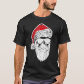 Santa Claus sieht Sonnenbrille mit Hat Beard Chris T-Shirt (Vorderseite)