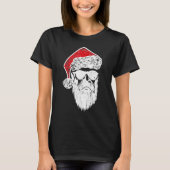 Santa Claus sieht Sonnenbrille mit Hat Beard Chris T-Shirt (Vorderseite)