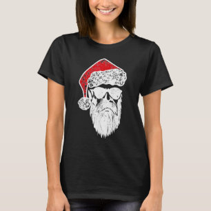 Santa Claus sieht Sonnenbrille mit Hat Beard Chris T-Shirt