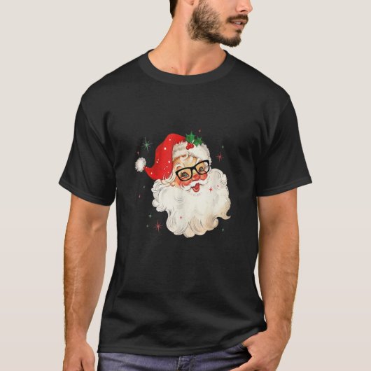 Santa Claus sieht Sonnenbrille mit Hat Beard Chris T-Shirt (Vorderseite)