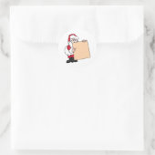 Santa Claus Sign Runder Aufkleber (Tasche)