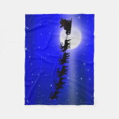 Santa Claus Silhouette - Schlittenfahrt Fleecedecke (Vorderseite)