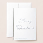 Santa Claus Silver Foil Weihnachtskarte Folienkarte (Rückseite mit Umschlag)