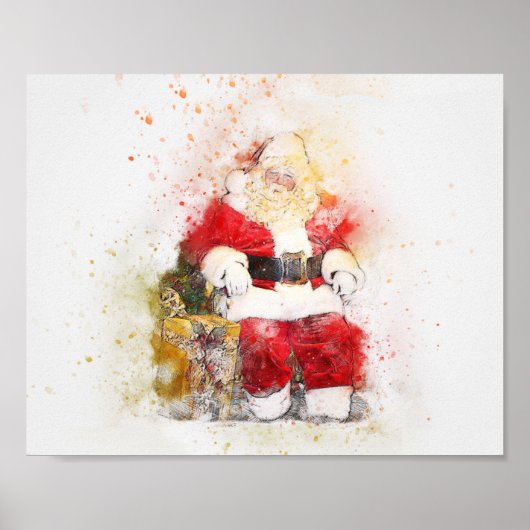 Santa Claus Sitting Poster (Vorne)