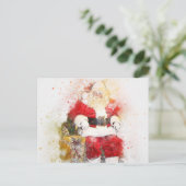 Santa Claus Sitting Postkarte (Stehend Vorderseite)