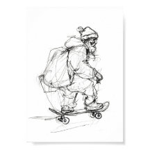 Santa Claus Skateboarding mit Presets