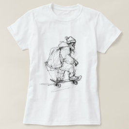 Santa Claus Skateboarding mit Presets T-Shirt