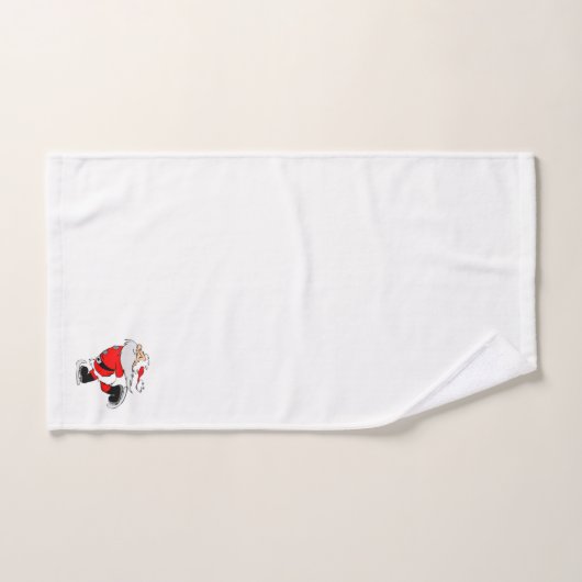Santa Claus Skaten Badhandtuch Set (Handtuch)