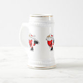 Santa Claus Skaten Bierglas (Vorderseite Links)
