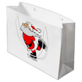 Santa Claus Skaten Große Geschenktüte (Rückseite Schrägansicht)