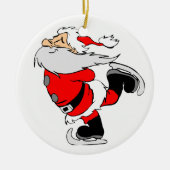 Santa Claus Skaten Keramikornament (Vorne)