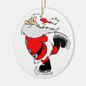 Santa Claus Skaten Keramikornament (Links)