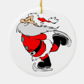 Santa Claus Skaten Keramikornament (Hinten)