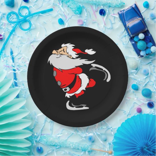 Santa Claus Skaten Pappteller (Party)