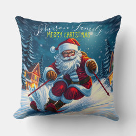 Santa Claus Ski Christmas Winter Kissen