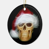 Santa Claus Skull Keramik Ornament (Links)