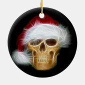 Santa Claus Skull Keramik Ornament (Hinten)