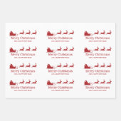 Santa Claus Sleigh and Rentiers & Custom Text Geschenkpapier Set (Vorderseite 3)