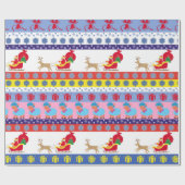 Santa Claus sleigh Geschenkpapier (Flach)