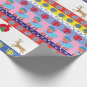 Santa Claus sleigh Geschenkpapier (Ecke)