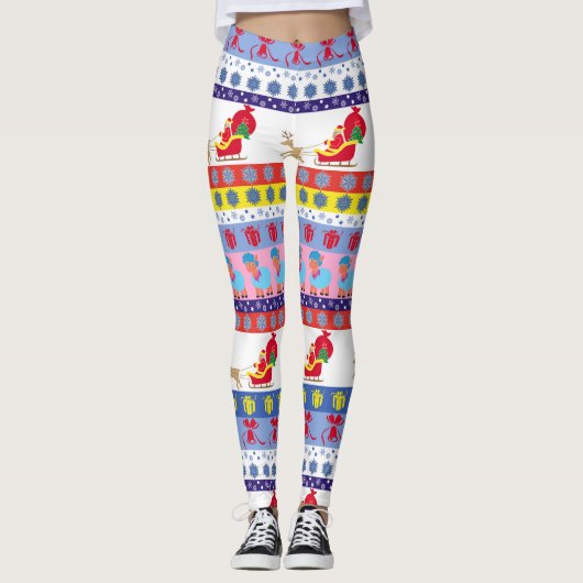 Santa Claus sleigh Leggings (Vorderseite)