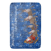 Santa Claus Sleigh Rentier Weihnachtsbad Bat Badematte (Vorderseite Vertikal)