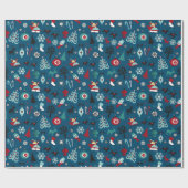 Santa Claus Sleigh Rentierzucht Frische Pasta mach Geschenkpapier (Flach)