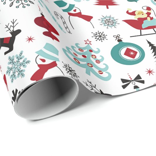 Santa Claus Sleigh Rentierzucht Frische Pasta mach Geschenkpapier (Rolleneckpunkt)