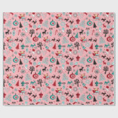 Santa Claus Sleigh Rentierzucht Frische Pasta mach Geschenkpapier (Flach)