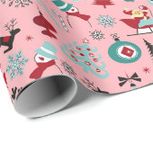 Santa Claus Sleigh Rentierzucht Frische Pasta mach Geschenkpapier (Rolleneckpunkt)