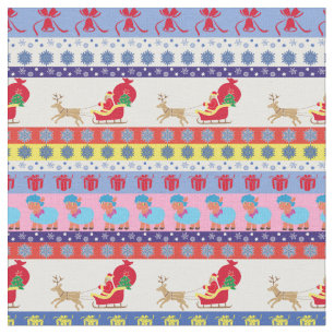 Santa Claus sleigh Stoff
