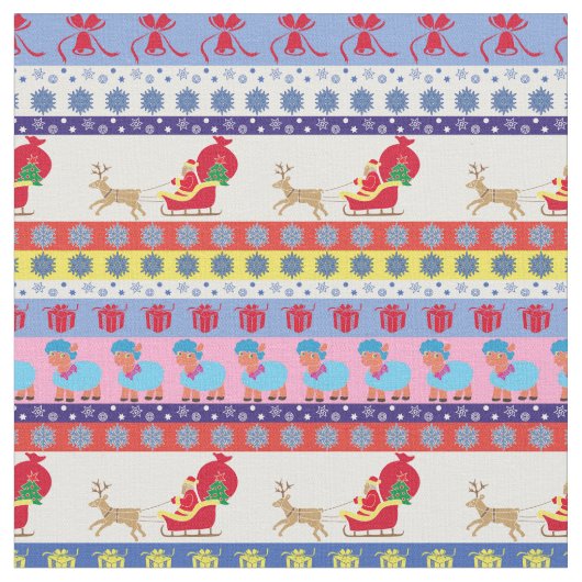 Santa Claus sleigh Stoff (Nahaufnahme)