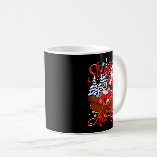Santa Claus Sleigh Toys Black African American Chr Kaffeetasse (VorderseiteRechts)