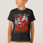 Santa Claus Sleigh Toys Black African American Chr T-Shirt (Vorderseite)