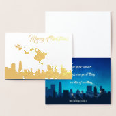 Santa Claus Sleigh Weihnachten Folienkarte (Anzeige)